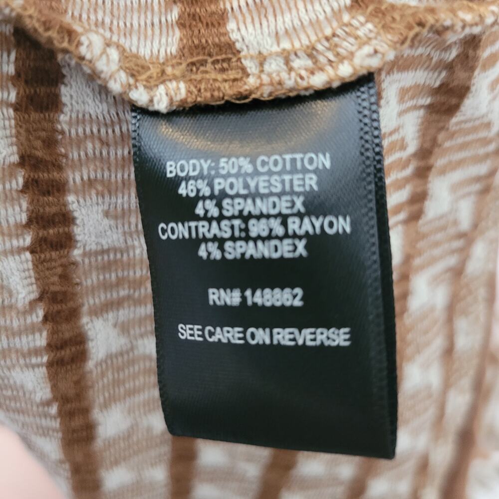 Torrid Size 4xl Brown Multi Stripe Scoop Neck Tan… - image 8